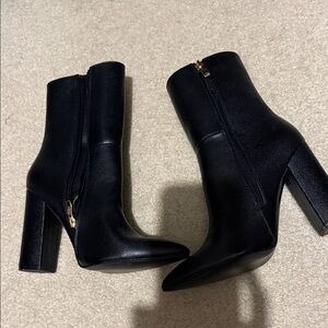 Lulu's Sleek Black Heeled Boots